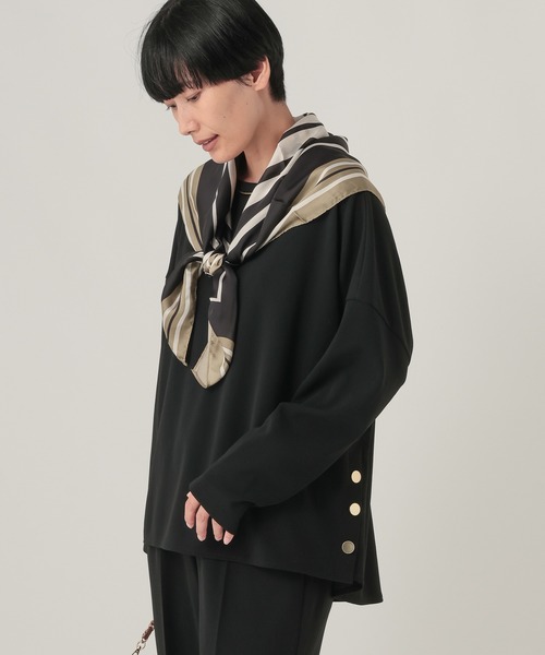 Elura（エルーラ）の「サマ見えリラクシーボートプルオーバー/1052451（Tシャツ/カットソー・レディース・オフホワイト/ベージュ/ブラック/グレイッシュベージュ/カーキ・FREE）」の12枚目の写真