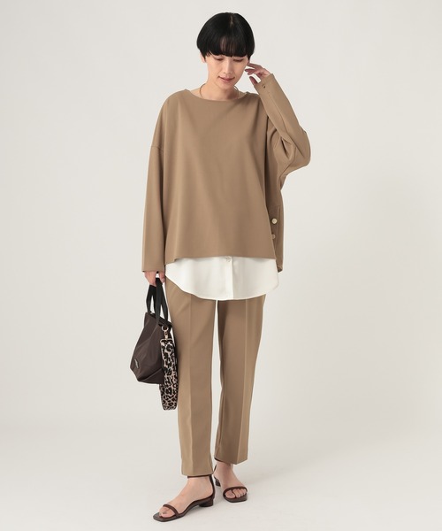 Elura（エルーラ）の「サマ見えリラクシーボートプルオーバー/1052451（Tシャツ/カットソー・レディース・オフホワイト/ベージュ/ブラック/グレイッシュベージュ/カーキ・FREE）」の17枚目の写真