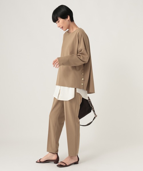 Elura（エルーラ）の「サマ見えリラクシーボートプルオーバー/1052451（Tシャツ/カットソー・レディース・オフホワイト/ベージュ/ブラック/グレイッシュベージュ/カーキ・FREE）」の18枚目の写真