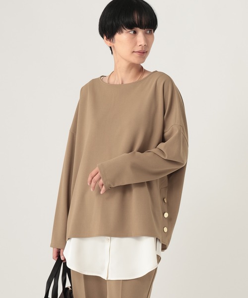 Elura（エルーラ）の「サマ見えリラクシーボートプルオーバー/1052451（Tシャツ/カットソー・レディース・オフホワイト/ベージュ/ブラック/グレイッシュベージュ/カーキ・FREE）」の19枚目の写真