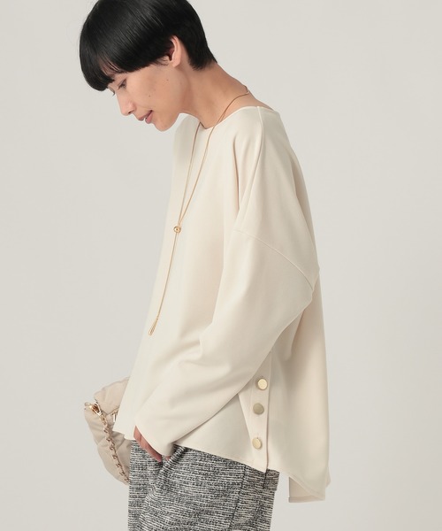 Elura（エルーラ）の「サマ見えリラクシーボートプルオーバー/1052451（Tシャツ/カットソー・レディース・オフホワイト/ベージュ/ブラック/グレイッシュベージュ/カーキ・FREE）」の8枚目の写真