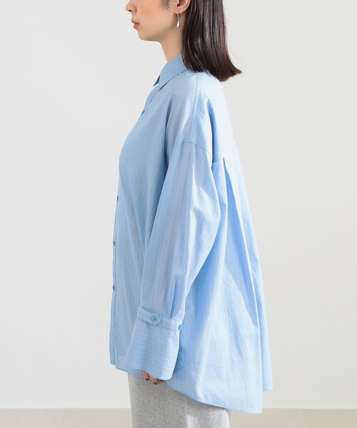 Demi-Luxe BEAMS（デミルクス ビームス）の「AK+1 / コットンボイル ストライプ シャツ（シャツ/ブラウス・レディース・ピンク/サックスブルー・ONE SIZE）」の15枚目の写真
