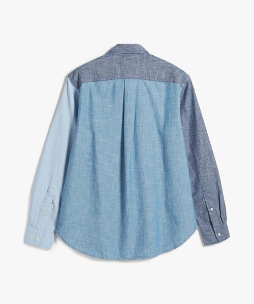 TOMMY HILFIGER(トミーヒルフィガー)の「シャンブレーブロッキングボタンダウンシャツ(シャツ/ブラウス・メンズ・ブルー・SMALL/X-LARGE/MEDIUM/LARGE)」の6枚目の写真