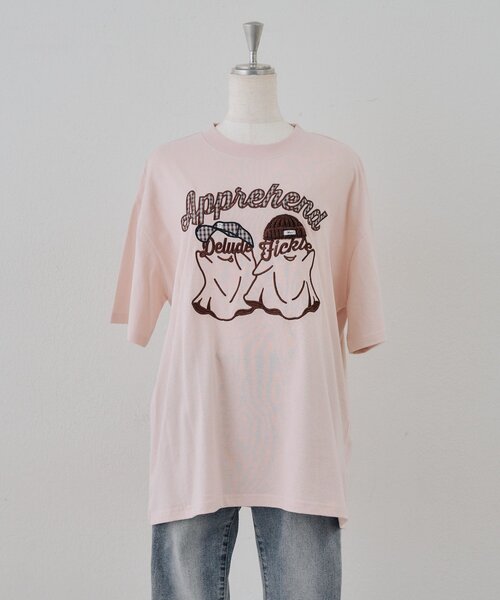 Another Branch olive des olive(アナザーブランチオリーブデオリーブ)の「オバケブラザーズBIGTee(Tシャツ/カットソー・レディース・オフホワイト/スミクロ/ピンク/アイボリー・FREE)」の1枚目の写真