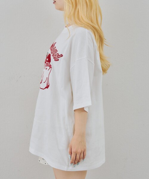 Another Branch olive des olive(アナザーブランチオリーブデオリーブ)の「オバケブラザーズBIGTee(Tシャツ/カットソー・レディース・オフホワイト/スミクロ/ピンク/アイボリー・FREE)」の11枚目の写真