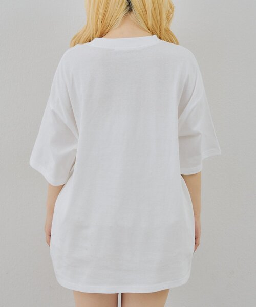 Another Branch olive des olive(アナザーブランチオリーブデオリーブ)の「オバケブラザーズBIGTee(Tシャツ/カットソー・レディース・オフホワイト/スミクロ/ピンク/アイボリー・FREE)」の12枚目の写真