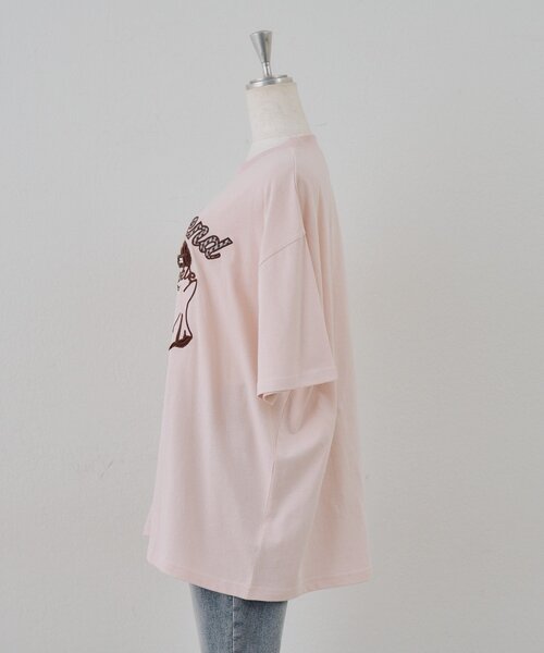 Another Branch olive des olive(アナザーブランチオリーブデオリーブ)の「オバケブラザーズBIGTee(Tシャツ/カットソー・レディース・オフホワイト/スミクロ/ピンク/アイボリー・FREE)」の6枚目の写真