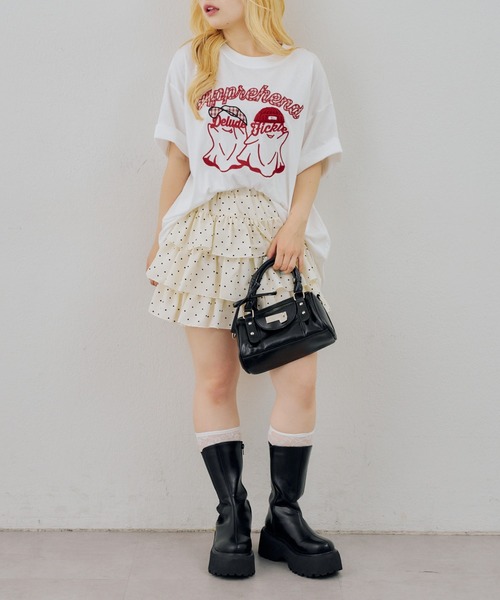 Another Branch olive des olive(アナザーブランチオリーブデオリーブ)の「オバケブラザーズBIGTee(Tシャツ/カットソー・レディース・オフホワイト/スミクロ/ピンク/アイボリー・FREE)」の19枚目の写真