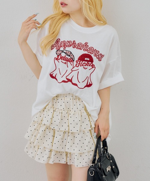 Another Branch olive des olive(アナザーブランチオリーブデオリーブ)の「オバケブラザーズBIGTee(Tシャツ/カットソー・レディース・オフホワイト/スミクロ/ピンク/アイボリー・FREE)」の17枚目の写真