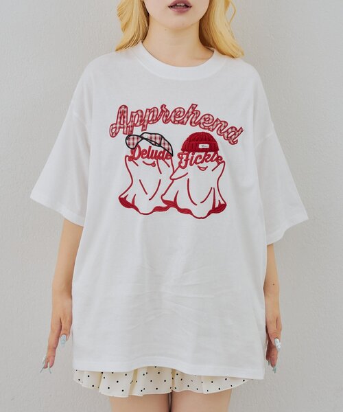 Another Branch olive des olive(アナザーブランチオリーブデオリーブ)の「オバケブラザーズBIGTee(Tシャツ/カットソー・レディース・オフホワイト/スミクロ/ピンク/アイボリー・FREE)」の20枚目の写真