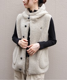 GYMPHLEX | Gymphlex/ジムフレックス ボアフーデッドベスト BOA HOODED VEST J-1069 BOA(ベスト)