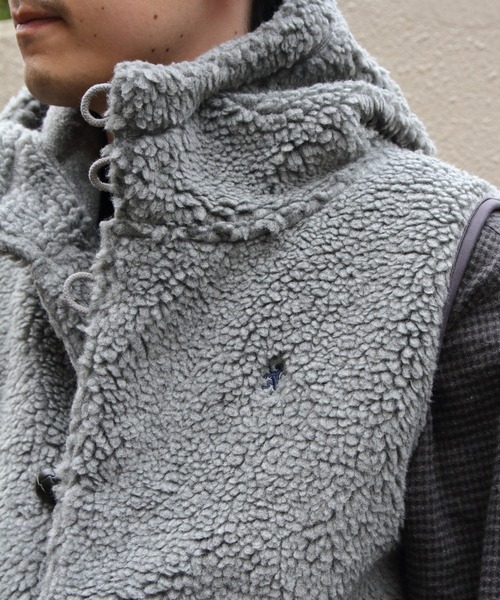 GYMPHLEX(ジムフレックス)の「Gymphlex/ジムフレックス ボアフーデッドベスト BOA HOODED VEST J-1069 BOA(ベスト・レディース・ライトベージュ/ヘザーグレー/ネイビー・L/16/M)」の12枚目の写真