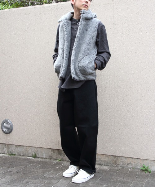GYMPHLEX(ジムフレックス)の「Gymphlex/ジムフレックス ボアフーデッドベスト BOA HOODED VEST J-1069 BOA(ベスト・レディース・ライトベージュ/ヘザーグレー/ネイビー・L/16/M)」の18枚目の写真