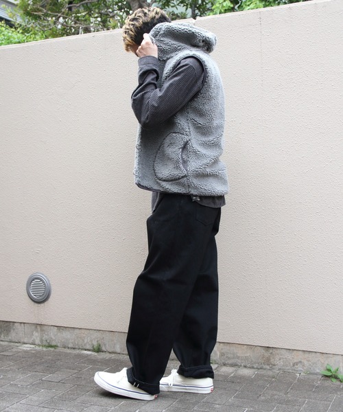 GYMPHLEX(ジムフレックス)の「Gymphlex/ジムフレックス ボアフーデッドベスト BOA HOODED VEST J-1069 BOA(ベスト・レディース・ライトベージュ/ヘザーグレー/ネイビー・L/16/M)」の19枚目の写真
