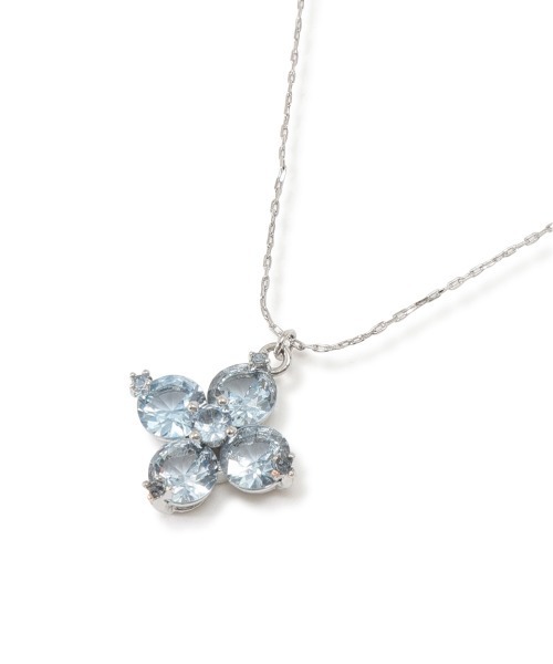 JILL by JILL STUART(ジルバイジルスチュアート)の「【再入荷】Cubic 大粒クローバーネックレス(ネックレス・レディース・ブルー/シルバー・FREE)」の7枚目の写真