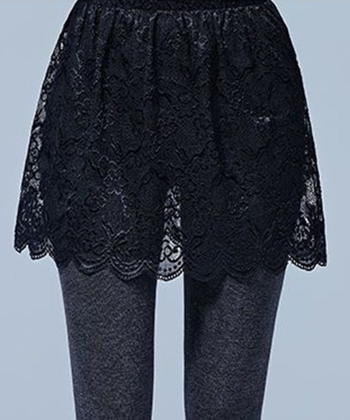 DAY CLOSET(デイ クローゼット)の「【重ねて穿くだけで涼やか&抜け感アップ】きれいめ スカラップヘム レイヤード レース スカート レディース(スカート・レディース・ホワイト/ブラック・M/L)」の10枚目の写真
