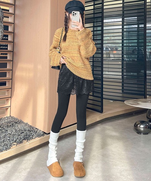 DAY CLOSET(デイ クローゼット)の「【重ねて穿くだけで涼やか&抜け感アップ】きれいめ スカラップヘム レイヤード レース スカート レディース(スカート・レディース・ホワイト/ブラック・M/L)」の11枚目の写真