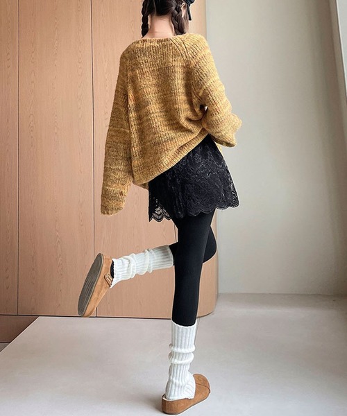 DAY CLOSET(デイ クローゼット)の「【重ねて穿くだけで涼やか&抜け感アップ】きれいめ スカラップヘム レイヤード レース スカート レディース(スカート・レディース・ホワイト/ブラック・M/L)」の12枚目の写真