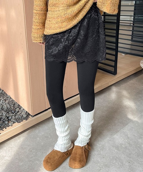 DAY CLOSET(デイ クローゼット)の「【重ねて穿くだけで涼やか&抜け感アップ】きれいめ スカラップヘム レイヤード レース スカート レディース(スカート・レディース・ホワイト/ブラック・M/L)」の13枚目の写真