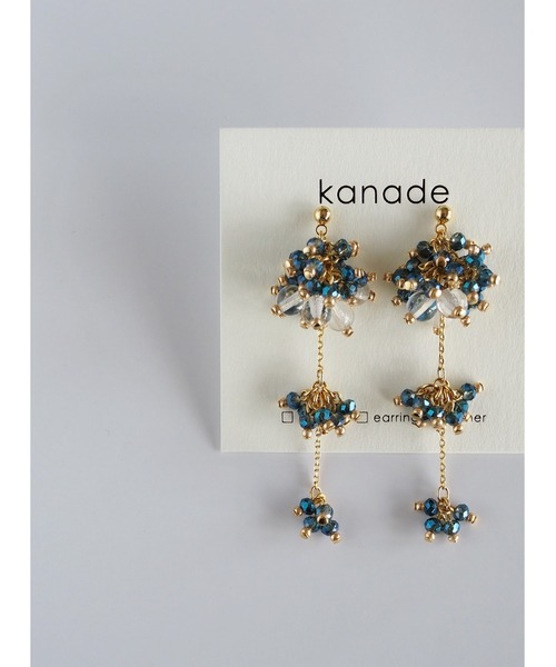 tone(トーン)の「【kanade】たっぷりビーズロングピアス(MA)(ピアス(両耳用)・レディース・グリーン/ホワイト/ブルー・FREE)」の18枚目の写真