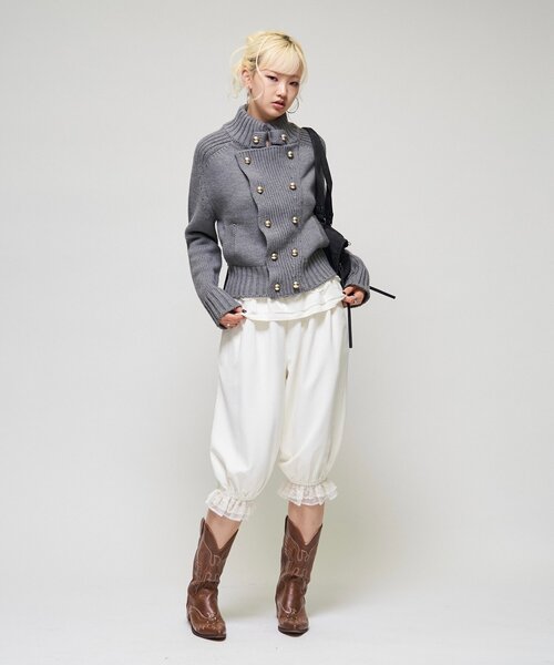 WHO'S WHO gallery(フーズフーギャラリー)の「【26AW LOOK掲載品番】フリルミディサーカスパンツ(その他パンツ・レディース・ブラウン/ブラック/アイボリー・FREE)」の11枚目の写真