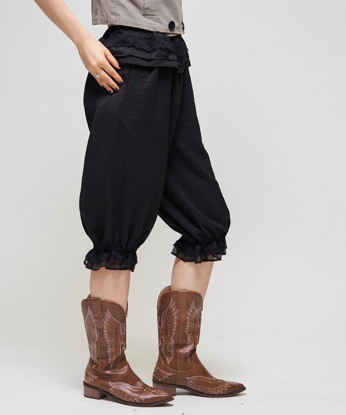 WHO'S WHO gallery(フーズフーギャラリー)の「【26AW LOOK掲載品番】フリルミディサーカスパンツ(その他パンツ・レディース・ブラウン/ブラック/アイボリー・FREE)」の13枚目の写真