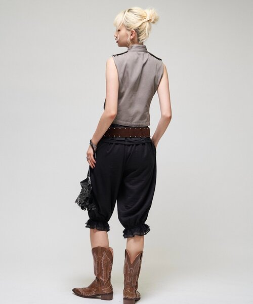 WHO'S WHO gallery(フーズフーギャラリー)の「【26AW LOOK掲載品番】フリルミディサーカスパンツ(その他パンツ・レディース・ブラウン/ブラック/アイボリー・FREE)」の19枚目の写真