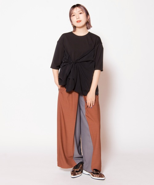 OSMOSIS(オズモーシス)の「ビスチェレイヤードTシャツ(Tシャツ/カットソー・レディース・ブラック/サックスブルー/ホワイト・ONE SIZE)」の19枚目の写真