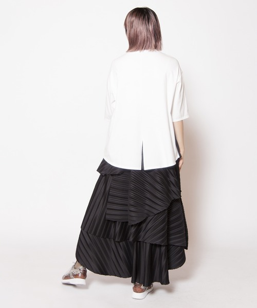OSMOSIS(オズモーシス)の「ビスチェレイヤードTシャツ(Tシャツ/カットソー・レディース・ブラック/サックスブルー/ホワイト・ONE SIZE)」の5枚目の写真