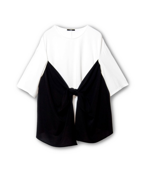 OSMOSIS(オズモーシス)の「ビスチェレイヤードTシャツ(Tシャツ/カットソー・レディース・ブラック/サックスブルー/ホワイト・ONE SIZE)」の7枚目の写真