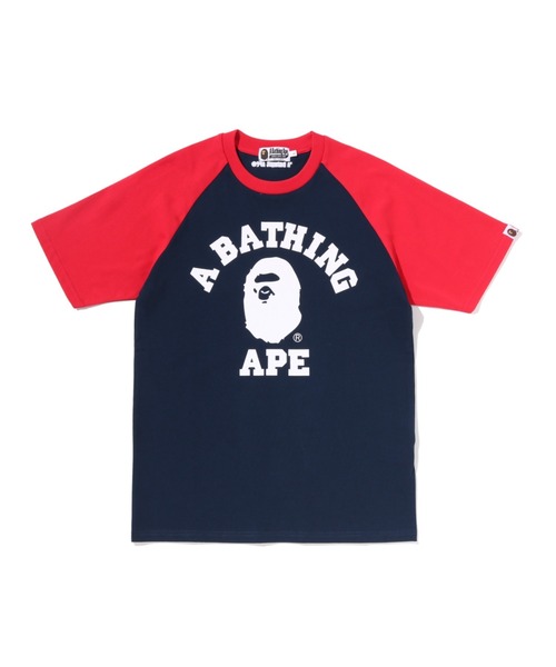 A BATHING APE(アベイシングエイプ)の「COLLEGE RAGLAN SHRUNK FIT TEE(Tシャツ/カットソー・メンズ・レッド/グレー/ブラック・XX-LARGE/SMALL/LARGE/MEDIUM/X-LARGE)」の3枚目の写真