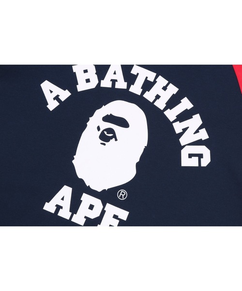 A BATHING APE(アベイシングエイプ)の「COLLEGE RAGLAN SHRUNK FIT TEE(Tシャツ/カットソー・メンズ・レッド/グレー/ブラック・XX-LARGE/SMALL/LARGE/MEDIUM/X-LARGE)」の6枚目の写真