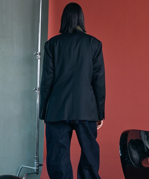 MAISON SPECIAL(メゾンスペシャル)の「《UNISEX》【Ermenegildo Zegna Fabric】Dress-Fit Double-breasted Tailored Jacket/【エルメネジルド・ゼニア ファブリック】ドレスフィットダブルテーラドジャケット【MAISON SPECIAL/メゾンスペシャル】■セットアップ対応■(テーラードジャケット・メンズ・ブラック・2/1/0)」の5枚目の写真