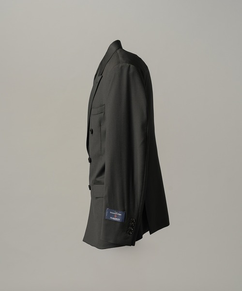 MAISON SPECIAL(メゾンスペシャル)の「《UNISEX》【Ermenegildo Zegna Fabric】Dress-Fit Double-breasted Tailored Jacket/【エルメネジルド・ゼニア ファブリック】ドレスフィットダブルテーラドジャケット【MAISON SPECIAL/メゾンスペシャル】■セットアップ対応■(テーラードジャケット・メンズ・ブラック・2/1/0)」の9枚目の写真