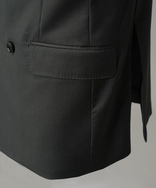 MAISON SPECIAL(メゾンスペシャル)の「《UNISEX》【Ermenegildo Zegna Fabric】Dress-Fit Double-breasted Tailored Jacket/【エルメネジルド・ゼニア ファブリック】ドレスフィットダブルテーラドジャケット【MAISON SPECIAL/メゾンスペシャル】■セットアップ対応■(テーラードジャケット・メンズ・ブラック・2/1/0)」の14枚目の写真