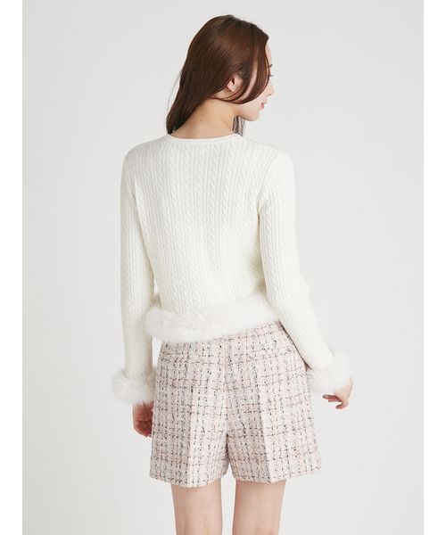 CELFORD(セルフォード)の「カシミア混ファートリムニットカーディガン(カーディガン/ボレロ・レディース・ライトピンク/グレー/キャメル/アイボリー・F)」の11枚目の写真
