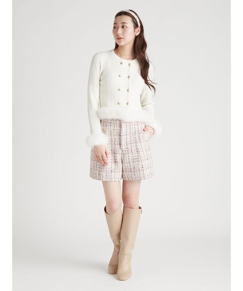 CELFORD(セルフォード)の「カシミア混ファートリムニットカーディガン(カーディガン/ボレロ・レディース・ライトピンク/グレー/キャメル/アイボリー・F)」の17枚目の写真