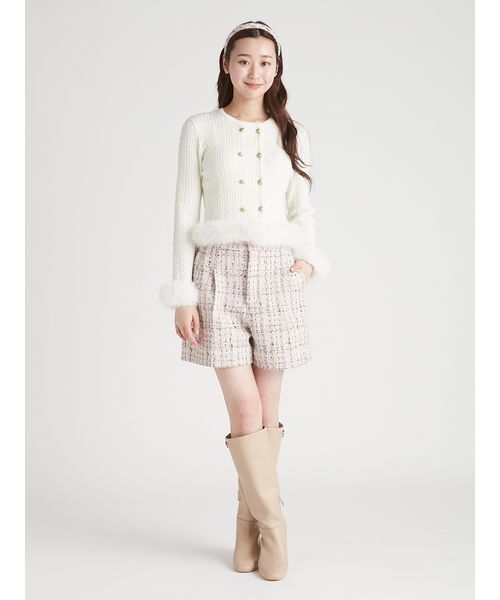 CELFORD(セルフォード)の「カシミア混ファートリムニットカーディガン(カーディガン/ボレロ・レディース・ライトピンク/グレー/キャメル/アイボリー・F)」の19枚目の写真