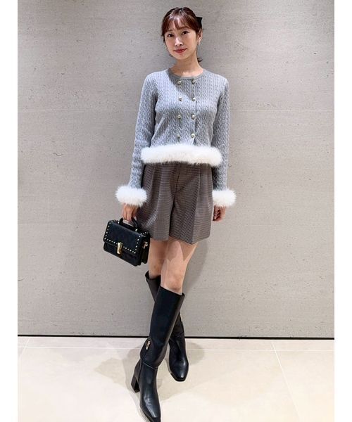 CELFORD(セルフォード)の「カシミア混ファートリムニットカーディガン(カーディガン/ボレロ・レディース・ライトピンク/グレー/キャメル/アイボリー・F)」の20枚目の写真