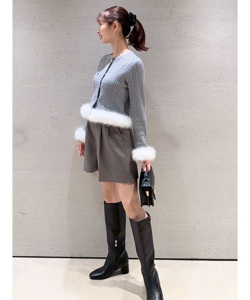 CELFORD(セルフォード)の「カシミア混ファートリムニットカーディガン(カーディガン/ボレロ・レディース・ライトピンク/グレー/キャメル/アイボリー・F)」の22枚目の写真