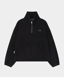 Soft Fluffy Half Zip-up (Black)