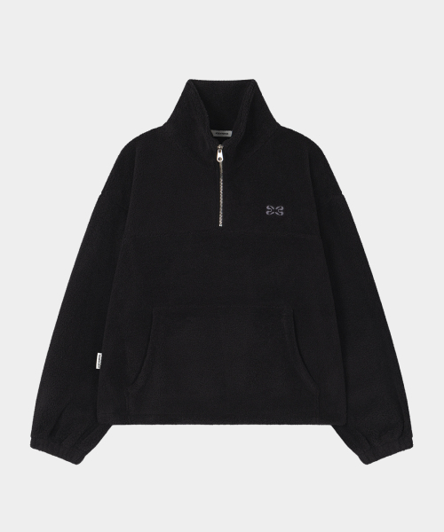 KISYNING(キシニング)の「Soft Fluffy Half Zip-up (Black)(ニット/セーター・レディース・その他・FREE)」の1枚目の写真