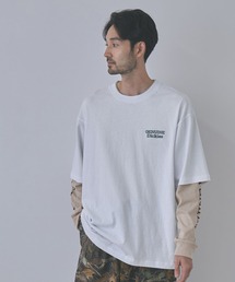 【GENUINE Dickies/ジェニュイン ディッキーズ】刺繍 フェイクレイヤード ロングスリーブTシャツ