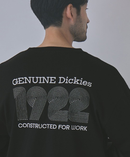 Dickies(ディッキーズ)の「【GENUINE Dickies/ジェニュイン ディッキーズ】刺繍 フェイクレイヤード ロングスリーブTシャツ(Tシャツ/カットソー・メンズ・ホワイト/ブラック・M/L/XL)」の7枚目の写真