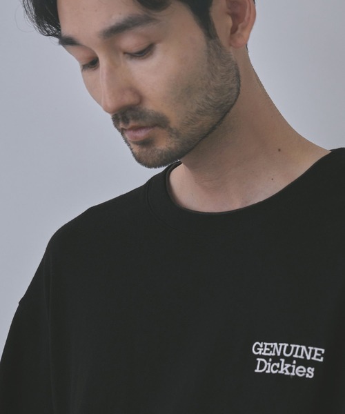 Dickies(ディッキーズ)の「【GENUINE Dickies/ジェニュイン ディッキーズ】刺繍 フェイクレイヤード ロングスリーブTシャツ(Tシャツ/カットソー・メンズ・ホワイト/ブラック・M/L/XL)」の8枚目の写真