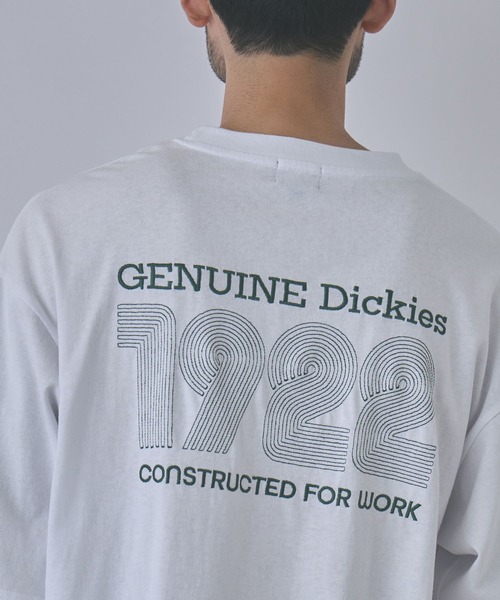 Dickies(ディッキーズ)の「【GENUINE Dickies/ジェニュイン ディッキーズ】刺繍 フェイクレイヤード ロングスリーブTシャツ(Tシャツ/カットソー・メンズ・ホワイト/ブラック・M/L/XL)」の12枚目の写真