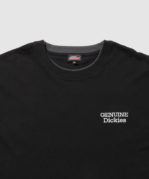 Dickies(ディッキーズ)の「【GENUINE Dickies/ジェニュイン ディッキーズ】刺繍 フェイクレイヤード ロングスリーブTシャツ(Tシャツ/カットソー・メンズ・ホワイト/ブラック・M/L/XL)」の18枚目の写真