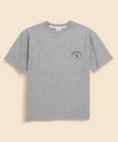 BROOKS BROTHERS(ブルックスブラザーズ)の「USAコットンジャージー ヘビーウェイト グラフィックロゴ Tシャツ(Tシャツ/カットソー・メンズ・モスグリーン/ホワイト/ネイビー/グレー・MEDIUM/SMALL/X-LARGE/LARGE)」の2枚目の写真