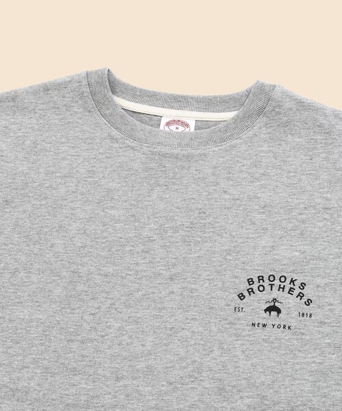 BROOKS BROTHERS(ブルックスブラザーズ)の「USAコットンジャージー ヘビーウェイト グラフィックロゴ Tシャツ(Tシャツ/カットソー・メンズ・モスグリーン/ホワイト/ネイビー/グレー・MEDIUM/SMALL/X-LARGE/LARGE)」の5枚目の写真