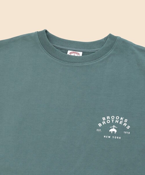 BROOKS BROTHERS(ブルックスブラザーズ)の「USAコットンジャージー ヘビーウェイト グラフィックロゴ Tシャツ(Tシャツ/カットソー・メンズ・モスグリーン/ホワイト/ネイビー/グレー・MEDIUM/SMALL/X-LARGE/LARGE)」の9枚目の写真